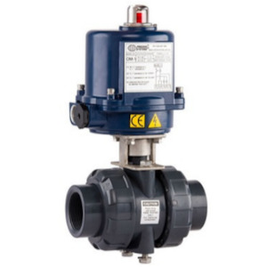 Plumbing Ball Valves: Ketta BLPE series 2 way PVC ball valve with electric actuator with BSP(F) threads (all voltages) - all sizes
