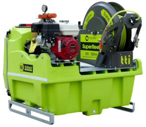 Tti: TTi OnDeck 300 litre skid sprayer Honda GX200 with SuperReel 100 m hose reel