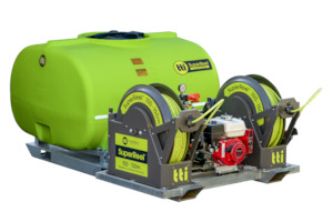 TTi 1000 litre skid sprayer Honda GX200 with 2x SuperReel hose reels with 100 m hose