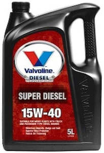 Spare Parts: Valvoline 5 litre 15W-40 Super Diesel multi-grade engine oil