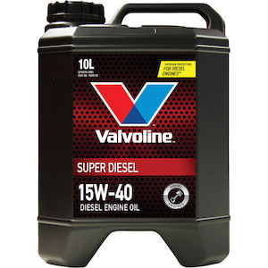 Spare Parts: Valvoline 10 litre 15W-40 Super Diesel multi-grade engine oil