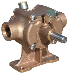 Simer BP21X bare shaft bronze flexible impeller pump 1 inch NPT(F) 2 bar (30 psi) 106 lpm