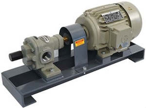 RotoFluid FT series 230v electric gear pump 2.2 kW 3.0 hp rated @ 960 rpm 10 bar (145 psi)
