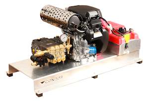 Ketta K5000 series water blaster and skid base with fuel tank and battery pack