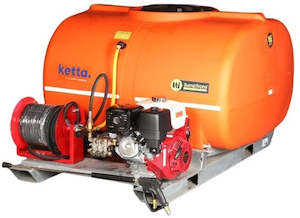 Ketta 600 litre skid water blaster and drain jetter Honda GX390 11 hp 30 m hose &hellip;