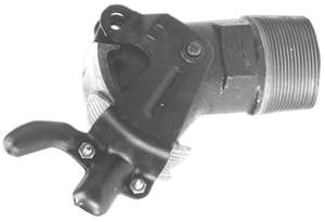 Oil Control Guns: Ketta D215AN heavy oil and molasses gate valve with locking nut and NPT(M) threads - all sizes