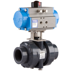 Ketta BLPSR series pneumatic air operated PVC ball valve (spring return) BSP(F) &hellip;