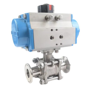 Ketta BLSTDA series 316 stainless steel ball valve pneumatic air operated Tri-Cl&hellip;