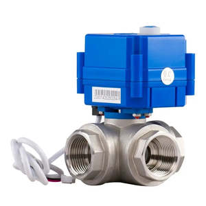 Plumbing: Ketta BASM3 series 3 way electric stainless steel ball valve 12-24v AC/DC (auto return) BSP(F) threads - all sizes