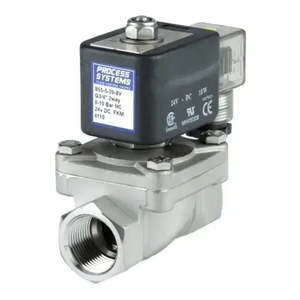 Plumbing: Ketta S55 series stainless steel 2 way solenoid valve petrochemical (normally closed - power to open) zero differential - all sizes