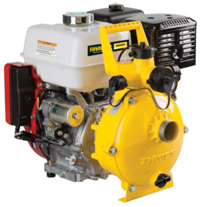 Pumps: Davey FireFighter 5113HE series yellow single impeller pump Honda GX390E 11.0 hp (electric start) 900 lpm 54 m head