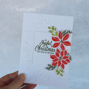 Products: Joyful Poinsettia Christmas Card - Confetti Card Studio