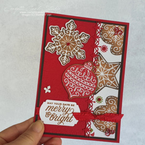 Products: Frosted Gingerbread Christmas Card - Confetti Card Studio