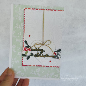 Off Centre Heart of Christmas Card - Confetti Card Studio