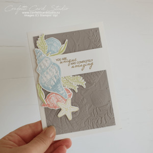 Products: Unique Seashells Handmade Card - Confetti Card Studio