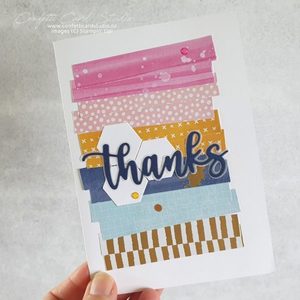 Products: Hexagon Thanks Card - Confetti Card Studio