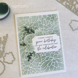 Products: Simply Succulent Belated Birthday Card - Confetti Card Studio