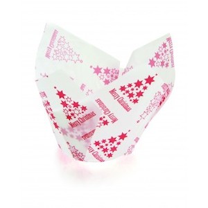 Parchment Muffin Wraps: P60 x 175-820RP - Texas Muffin Wrap, Christmas (250 ctn)