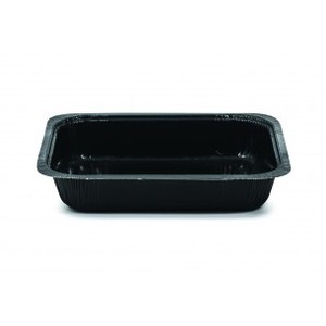 Dualpak Meal Trays: DP6060-007 - Dualpak Deep Oblong, Black