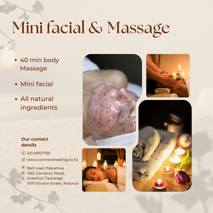 Products: Mini facial & massage greerton Connect Healing