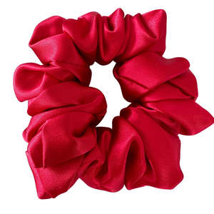 Accessories: Satin Scrunchie - Red