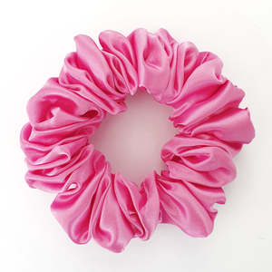 Accessories: Satin Scrunchie - Pink