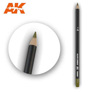 Ak Interactive Watercolor Weathering Pencils: AK-Interactive AK10006 Watercolor Weathering Pencil - Olive Green