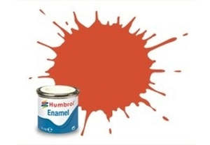 Humbrol Enamel: Humbrol 132 Satin Red
