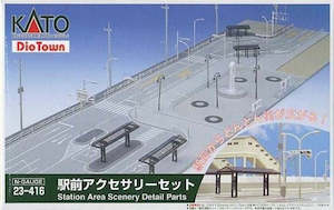 Kato N Gauge: Kato 23-416 Dio-Town Station Area Scenery Detail Parts