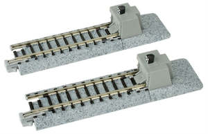 Kato N Gauge: Kato 20-046 Unitrack Straight 62mm (2) with Bumper