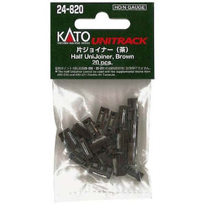 Kato N Gauge: Kato 24-820 Unitrack 1/2 Joiners (20)Brown