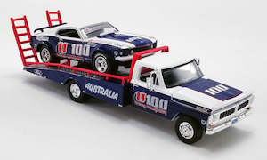 Acme Exclusive 64: ACME DDA Allan Moffat 1970 FordF350 Ramp Truck with U100 1969 Ford Trans Am Mustang