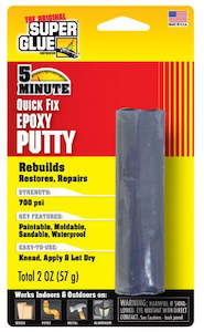 Super Glue: Super Glue 15400 Epoxy - Putty - 5 Minute