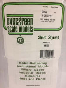 Evergreen: Evergreen 2060 Sheet - V Groove - 1.50mm