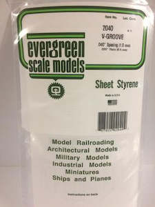 Evergreen: Evergreen 2040 Sheet - V Groove - 1.00mm