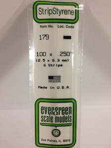 Evergreen: Evergreen 179 Strip - 2.50 x 6.30mm