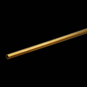K&S 8271 Tube - Brass - Hexagon - 3/32" (2.38mm) x 12"