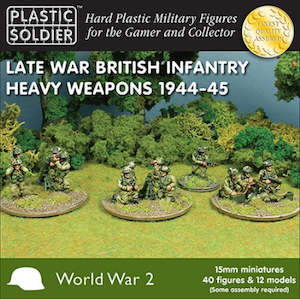 Wargaming 1 100th Scale 15mm: PSC WW2015010 Late War British Infantry Heavy Weapons