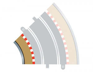 Scalextric: Scalextric C8225 Track - Borders - Curved - Radius 2 - Inner (2)
