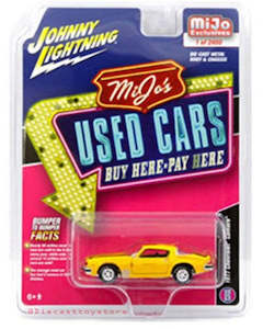 Mijo Exclusives 1 64th Scale: Johnny Lightning MiJo Used Cars 1977 Chevrolet Camaro - CHASE