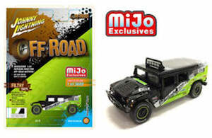 Mijo Exclusives 1 64th Scale: Johnny Lightning Mijo Off Road Hummer H1 Wagon - Green