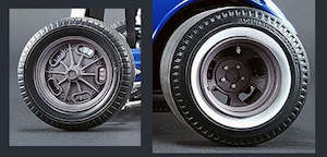 Gmp Diecast: GMP 18864 Altered Drag Wheel & Tire Pack Magnesium Finish