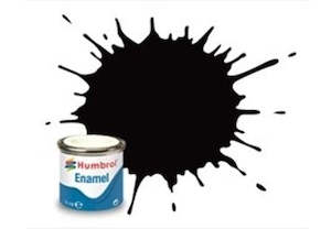 Humbrol Enamel: Humbrol 85 Satin Coal Black