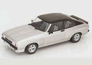 Model Car Group 18349 Ford Capri Mk II X-Pack 1975 Silver w/Matt Black Roof RHD
