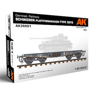 Ak Interactive Military Kitsets: AK-Interactive AK35501 German Railway Schwerer Platformwagen - 1/35