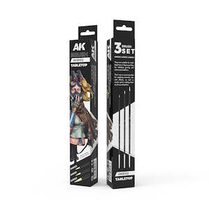 Ak Interactive Abteilung 502 Paint Brushes: AK-Interactive AKB102 Tabletop Synthetic Brushes Set