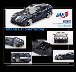 Bbr Models: BBR 64011 Ferrari 812 Competizione Blu Tour de France