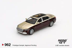 Mini GT 962 Mercedes-Maybach S680 Gold / Dark Red Metallic