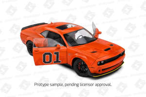 Solido 1 18th Scale: Solido 1805713 Dodge Challenger R/T Scat Pack Widebody 2023 Orange - Hazzard Tribute