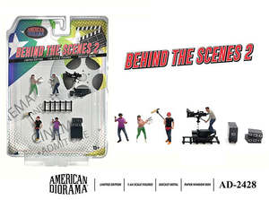 American Diorama: American Diorama 2428 Behind the Scenes 2 (Include 4 figures & 5 accessories total 9 pieces)